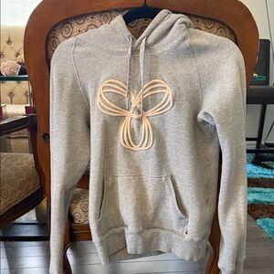 TNA Gray Hoodie with Cream Pink Logo (XS)